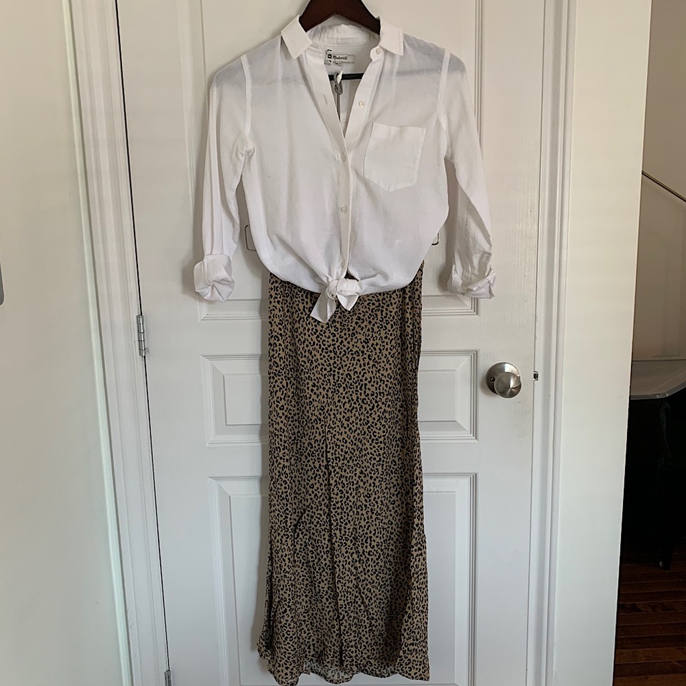 Leopard Print Slip Skirt